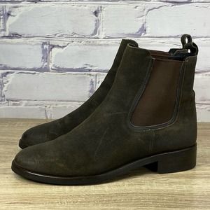 Thursday Boot Company Duchess Dark Olive Suede Chelsea Boots Women's 9.5